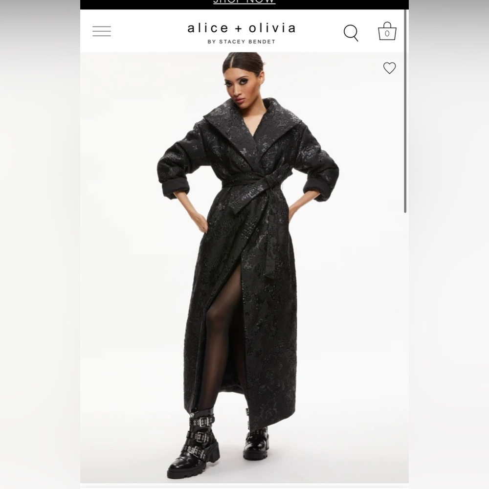 alice + olivia Ima Duvet Long Puffer Coat
